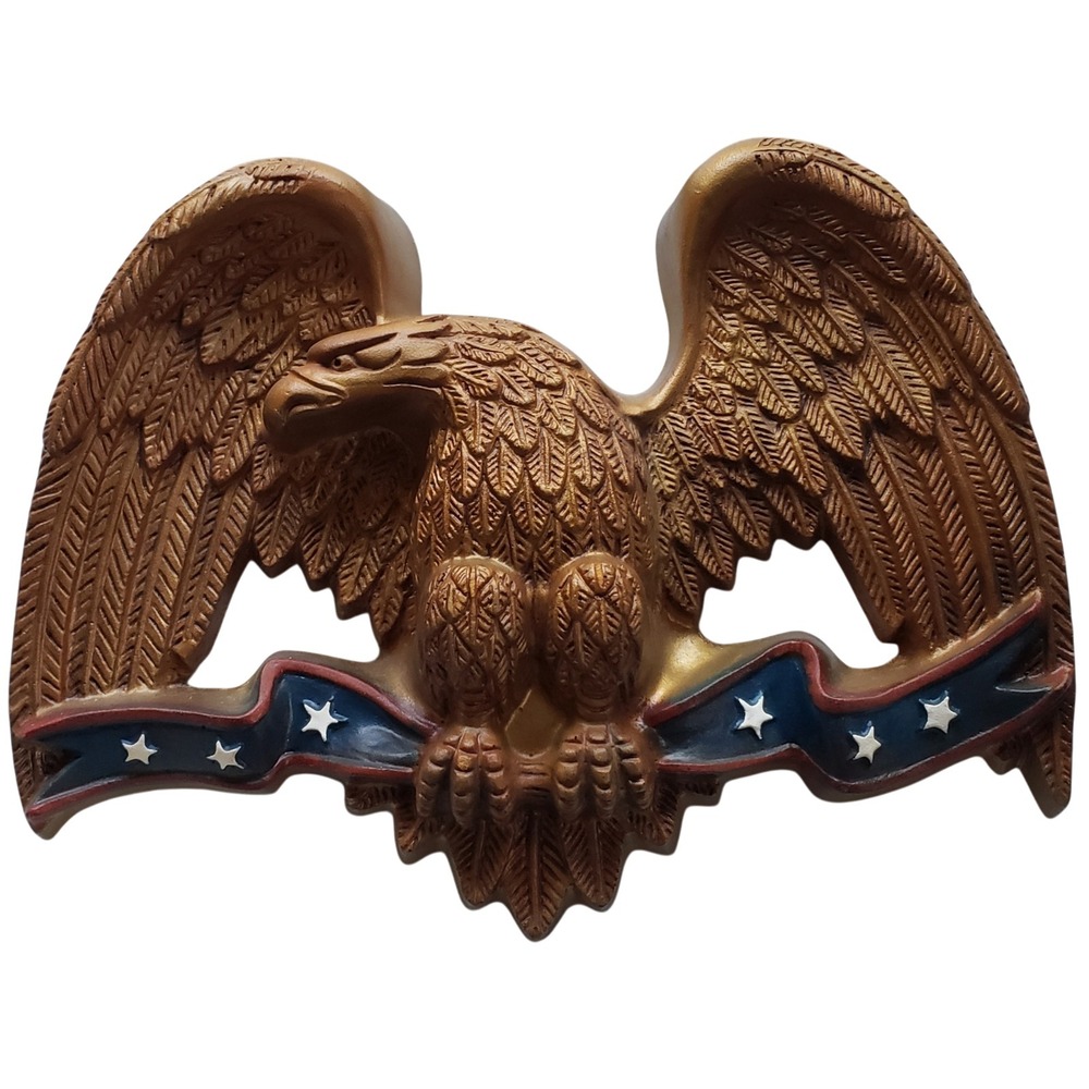 American Bald Eagle Wall Plaque Patriotic 250th USA Anniversary Freedom Vintage
